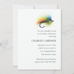Invitation Anniversaire Pêche à la mouche