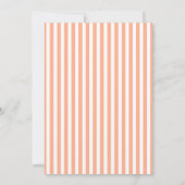 Invitation Anniversaire Pêche Or Adulte Stripes (Dos)