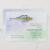 Invitation Anniversaire Pêche Thème Lure (Devant / Derrière)