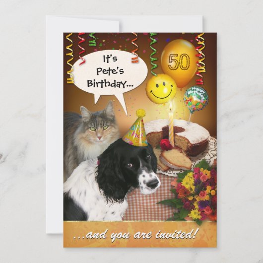Invitation Anniversaire (personnalisable) (Devant)