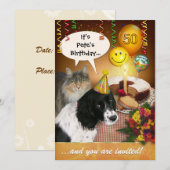 Invitation Anniversaire (personnalisable) (Devant / Derrière)