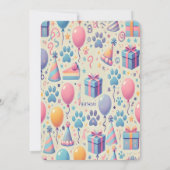 Invitation Anniversaire Personnalisable (Dos)