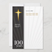 Invitation Anniversaire personnalisable d'église de 100 ans - (Dos)