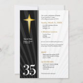 Invitation Anniversaire personnalisable d'église de 35 ans (Dos)