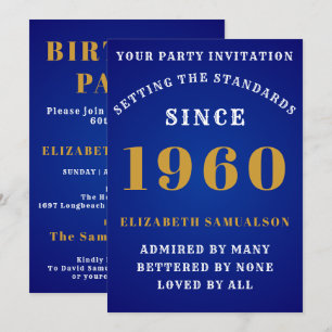 Invitation Anniversaire personnalisé 1960 Amour Ajouter votre