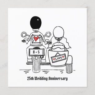 Invitation Anniversaire personnalisé de la moto et de Sidecar