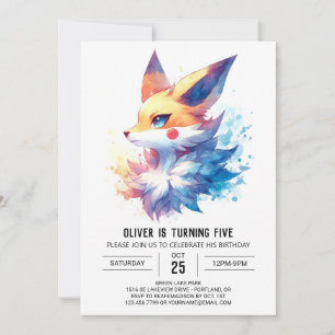 Invitation Anniversaire personnalisé de la Renard Boho