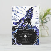 Invitation Anniversaire personnalisé du loup (Debout devant)