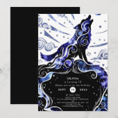 Invitation Anniversaire personnalisé du loup (Devant / Derrière)