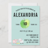 Invitation Anniversaire personnalisé du vieux MacDonald (Dos)