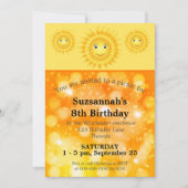 Invitation Anniversaire Personnalisé N'importe quel âge solei (Devant)