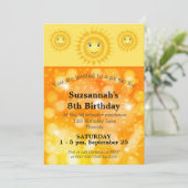 Invitation Anniversaire Personnalisé N'importe quel âge solei (Debout devant)
