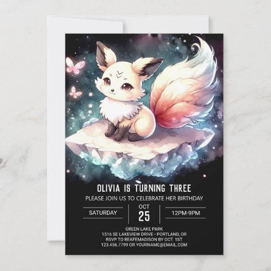 Invitation Anniversaire personnalisé simple (Devant)