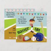 Invitation Anniversaire Personnalisée Brown Hair B (Devant / Derrière)