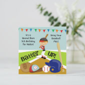 Invitation Anniversaire Personnalisée Brown Hair B (Debout devant)