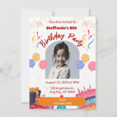 Invitation Anniversaire Personnaliser la carte (Devant)