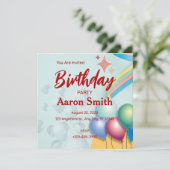 Invitation Anniversaire Personnaliser la carte (Debout devant)