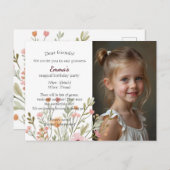 Invitation anniversaire photo chic moderne (Devant / Derrière)