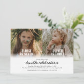 Invitation anniversaire photo conjointe moderne (Debout devant)