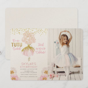 Invitation anniversaire photo de ballerine pour to