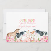 Invitation anniversaire photo de ferme florale ros (Dos)