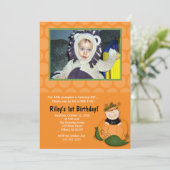 Invitation Anniversaire photo de la petite Citrouille Hallowe (Debout devant)