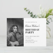 Invitation Anniversaire photo minimaliste moderne (Debout devant)