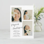 Invitation Anniversaire photo minimaliste moderne (Debout devant)