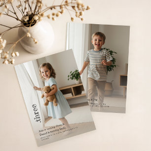 Invitation anniversaire photo recto verso pour gar