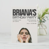 Invitation Anniversaire photo unique (Debout devant)