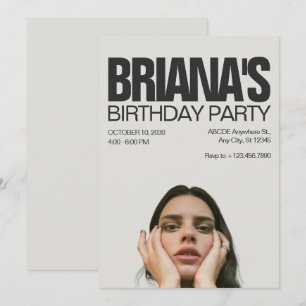 Invitation Anniversaire photo unique