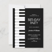 Invitation Anniversaire piano (Devant)