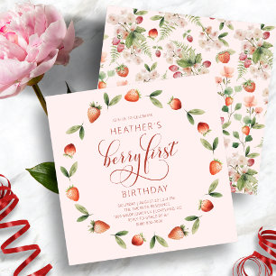 Invitation Anniversaire Pink Berry