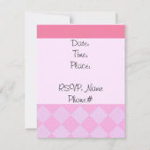 Invitation Anniversaire Pink Diamond (Dos)