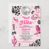 Invitation Anniversaire Pink Disco (Devant)