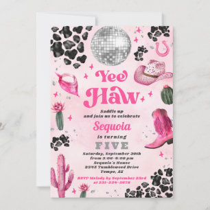 Invitation Anniversaire Pink Disco