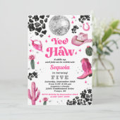 Invitation Anniversaire Pink Disco (Debout devant)