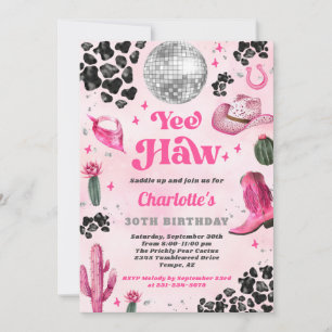 Invitation Anniversaire Pink Disco