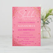 Invitation Anniversaire Pink Gold Surprise, modifi (Debout devant)