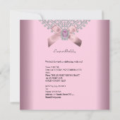 Invitation Anniversaire Pink Silver White Diamond (Dos)