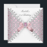 Invitation Anniversaire Pink Silver White Diamond<br><div class="desc">21e Anniversaire Soirée Rose Argent Blanc Diamant Élégant Diamants Argent Fête Invitation. Customisez avec vos propres détails et votre âge. Ce style de design est protégé par le droit d'auteur © Contenu et dessins © 2000-2012 Zizzago™ (Marque de commerce) et ses concédants de licence</div>