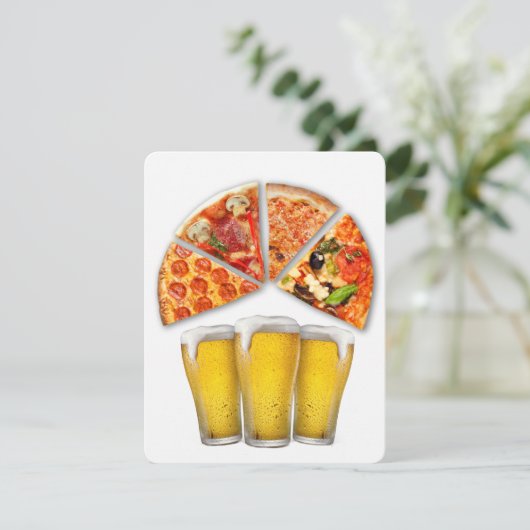 Invitation Anniversaire Pizza Party (Debout devant)