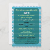 Invitation anniversaire plate à festons One-derful (Dos)