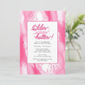 Invitation Anniversaire, plus sage, rose chaud plus chaud 30e (Debout devant)