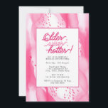 Invitation Anniversaire, plus sage, rose chaud plus chaud 30e<br><div class="desc">Célébrez le jalon du 30e anniversaire avec notre magnifique invitation "Older, Wiser, Hotter". Cette invitation élégamment conçue capte l'essence de l'entrée d'un nouveau chapitre dans la vie avec style et grâce. Avec un design abstrait minimaliste et une palette de couleurs captivante de rose chaud et de rose bébé, cette invitation...</div>