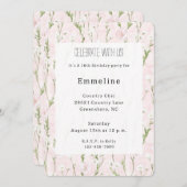 Invitation Anniversaire Plutôt Rose Rose Rose (Devant / Derrière)