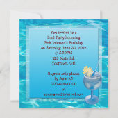 Invitation Anniversaire Pool Bash (Dos)
