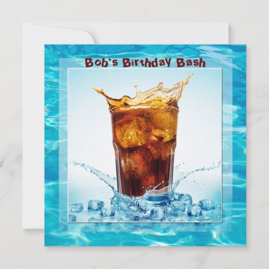 Invitation Anniversaire Pool Bash (Devant)