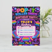 Invitation Anniversaire Pop It Roller Disco (Debout devant)