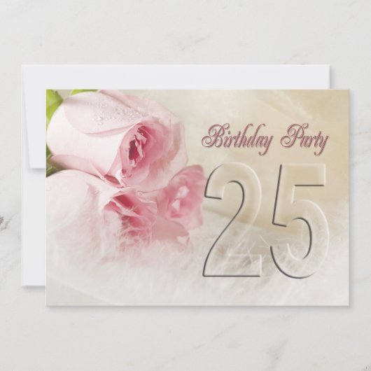 Invitation anniversaire pour 25 ans (Devant)